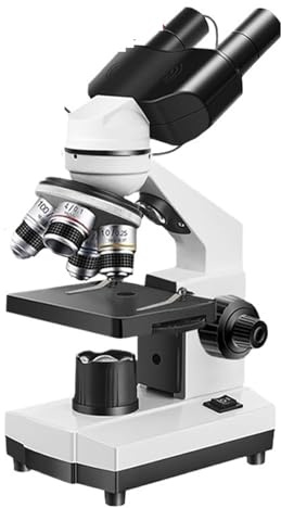 40X-1600X Professionelles Binokularmikroskop, Dual-LED-Licht mit USB-Kamera und Telefonhalterung, Objektträger-Zubehör-Kit for das Labor,Präziser Fokus
