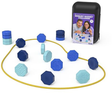 Magnetisches Schachspiel ohne Brett – Klassisches Magnetstein Spiel mit Seilarena & Texturierten Silikonsteinen für Partys, Zuhause & Schule, Komplettset in der Box