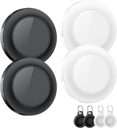Smart Air Tracker Tag 4 Pack, Localizador Rastreador GPS, Mini Localizador de Objetos Bluetooth con Buscar Apple (sólo iOS), IP67 Impermeable, Batería Reemplazable, Llaves/Coche/Cartera/Equipaje