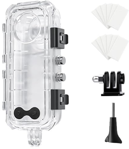 ZYWUOY Custodia subacquea per fotocamera Insta360 X5, custodia impermeabile in vetro temperato da 60 m, per immersioni, snorkeling, surf