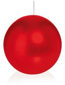 Kugelkerzen 6 Rot 10 cm, Kerzen rund, deutsche Markenkerzen in RAL Kerzenqualität