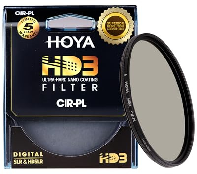 Hoya Polarizador circular HD3 HRT de 58 mm, nanorrevestimiento ultra duro | Recertificado para cámaras de más de 100 MP, película de transmisión de alta velocidad, filtro resistente a las manchas e