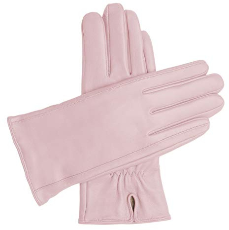 Downholme Klassische Lederhandschuhe mit Innenfutter aus Kaschmir für Damen