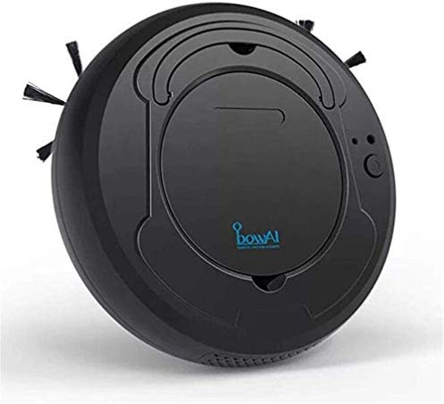 LG&S Aspirador Robot, Barredora de Piso de succión Fuerte automática para Azulejos de Alfombra para el hogar Cuidado del Cabello para Mascotas,Negro