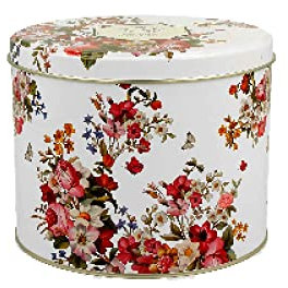 Duo Kaffeetasse Teetasse Vintage Flowers White 400ml in Metallbox Cappuccinotasse Kaffee-Tasse Cappuccino-Tasse Porzellan Porzellantasse Kaffeebecher Kaffee-Becher Tee-Becher Porzellan-Tasse Blumen