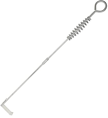 Quantfire 22 BBQ Ash Tool Poker Rake, Charcoal and Grill Cleaning Ash Tools for Big Green Egg, Kamado Joe and Other Charcoal Grills Corner Cleaner Accessories