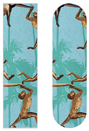 Monkey Jungle realistisches 2 Stück Skateboard-Griptape Bogen Schleifpapier Longboard Aufkleber Roller Deck Sandpapier