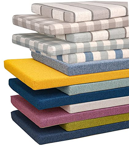 Elegantes Bankkissen, 2-Sitzer, 3-Sitzer, Esszimmerstühle, Sitzkissen für drinnen und draußen, rutschfeste Schuhe, Hocker, Kissen, Couchmatte, Terrassenmöbel, Schaukelkissen, 100 x 40 x 5 cm, Gelb