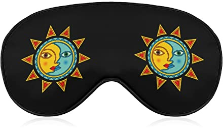 Sonne-Mond-Schlafaugenmaske Augenschutz mit verstellbarer Augenbinde für Flugzeugreisen
