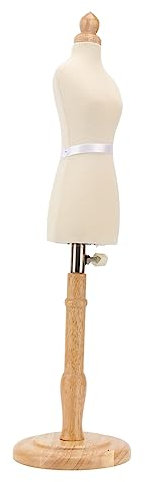 SUPYINI Mannequin de couture féminin en bois de hêtre avec base en bois de hêtre pour la présentation de vêtements