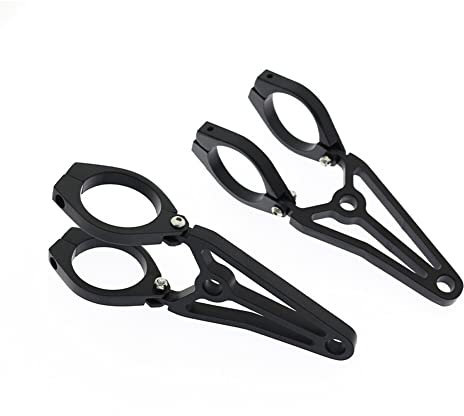 ihreesy Motorrad Scheinwerfer Halterung, 2 Stück Motorrad Gabel Scheinwerfer Halter 39mm-41mm Einstellbare Lampenhalter Universal Motorrad Scheinwerfer Montagehalterung Klemmenhalter