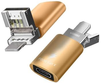 ZXCVWWE Adattatore OTG da USB-C a Lightning da 30 W per trasferimento dati veloce per iPhone e computer portatili
