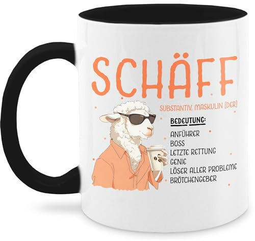 Tasse Tassen 325ml - Job & Beruf - Schäff - Geschenk Chef Leiter Vorgesetzter Anführer Lustig Witzig Weihnachten - 325 ml - Schwarz - geschenke fuer chefs sprüche arbeit vorgesetzten kaffeetasse