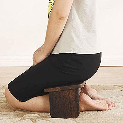 Samnuerly Meditationsbank aus massivem Holz, tragbarer Kniehocker, abnehmbare Beine oder aufklappbare Beine, originelles ergonomisches Design