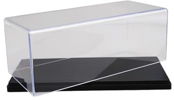 Luwecf Klarer Schaukasten Aus Acryl für Modellautos 1:43, Elegante Aufbewahrungslösung– Staubdicht & Transparen– Ideal für Sammler-Schwarz 15x7.6x6.3cm