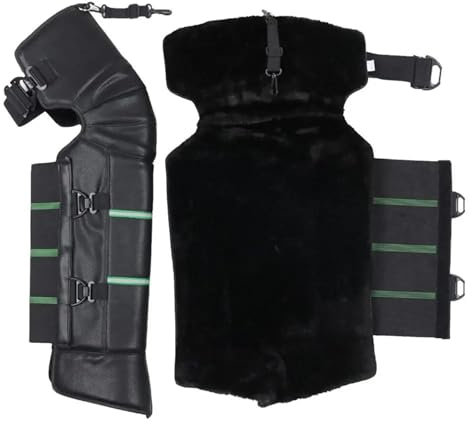 HAMISBEL Kniewärmer Winddichter Motorrad-Knieschutz mit reflektierenden Streifen, verlängerter Ski-Knieschutz for den Winter