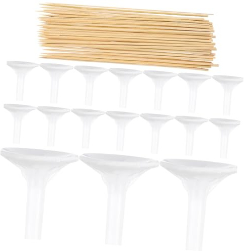 Homoyoyo 90sets Chocolate Flower Holder Packaging Case Sticks for Candy Bouquets Transparent Flower Bases Skewers for Valentine Day and Special Occasions