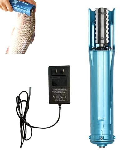 WHIPIN Electric Cordless Fish Scaler Remover, Intelligent Fish Descaling Tool, Fishes Scale Cleaner With Waterproof Switch and Brushless Motor, Speed 5000 RPM, For Resturant and Home Cooking(B)
