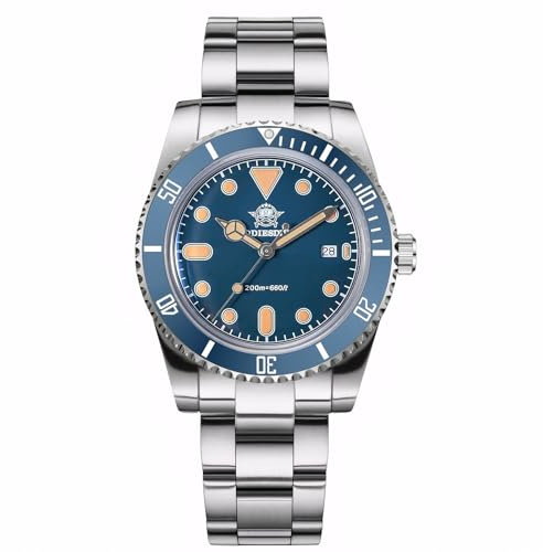 ADDIESDIVE Montre Analogique à Quartz pour Homme Lumineux Indice D’étanchéité de 20 Bars Montre Plongée Homme