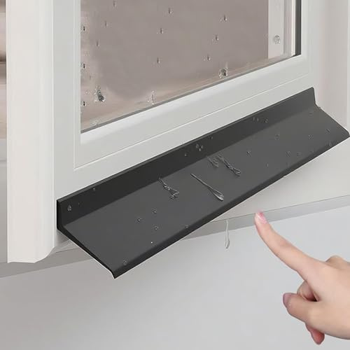 Wasserdichte Fenster-Wetterleiste, Schwarz Regenschutzleiste Für Fenster Und Türen Selbstklebende Gummi-Abdichtung, Hochflexibles, Für Vor Wassereintritt An Fensterrahmen Fensterbänken(4.5cmx1M)