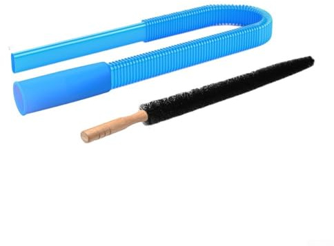Jonikuper Kit de nettoyage pour sèche-linge avec tuyau d'aspiration flexible et brosse anti-peluches extra longue, compatible avec la plupart des modèles d'aspirateur, 12 x 10 x 7 cm