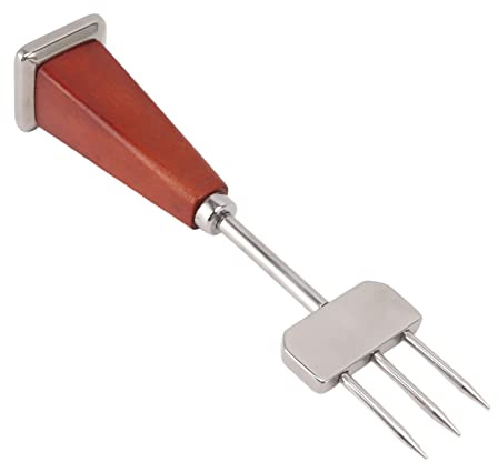 Scalpello per ghiaccio in acciaio inossidabile, Strumento tritaghiaccio per bar, Scalpello per rompere e modellare il ghiaccio resistente con manico in legno per baristi bar (Tipo B)
