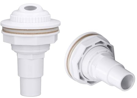 2Pcs Above Ground Pool Complete Return Outlet Jet, Pipe Adapter Pool Return Jet Swimming Pool FIP Inlet Return Fitting with Locknut and Gasket Compatible with Above Ground Pools