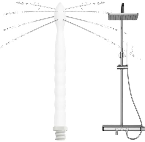 Analdusche für Duschkopf - 1 Stück Silikon Analdusche Aufsatz Brause, Mit 8 Löcher Silikon Klistier Douche, Reinigungswerkzeuge für den Intimbereich von Männern und Frauen, Weiße