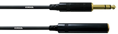 Cordial CFM 7.5 VK Symmetric Jack Connection Cable Jack 6.3 mm Stereo Gold/Jack Sockets Stereo Gold 6.3 mm/Length 7.5m