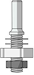 FAMAG Scheiben-Nutfräser HM Schaft mit Anlauflager 15,9x58mm, Schaft 8mm - 3108.890
