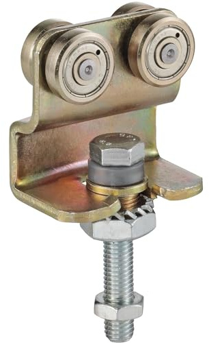 HELM 486 Appareil à roulettes 2 Paires avec roulement Rotatif en Acier passivé Jaune