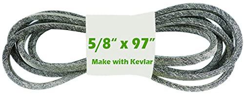 Ceinture de plateau de coupe de tondeuse à gazon 5/8 x 97 avec Kevlar Compatible avec AYP/Craftsman 174883, 532174883, Husqvarna 174883, 531300767, 532174883, MTD 754-0485, 954-0485 754-0479