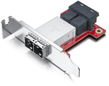 10Gtek Adattatore Mini SAS SFF-8643 a SFF-8644 Adattatore Mini SAS a doppia porta