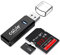 Cable Technologies Lettore di Schede SD/Micro SD, Adattatore USB 2.0 Schede Memoria - Supporta SD/Micro SD/SDHC/MS/MMC/MSXC//TF/SDXC - Compatibile con Windows, OS - Nero