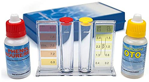 Stronrive Kit di analisi 'Acqua per Piscina, Kit analizzatore di qualità 'Acqua per PH, Kit Iniziale per Test 'Acqua Facile da Usare per casa, Piscina, Giardinaggio, Centro Benessere