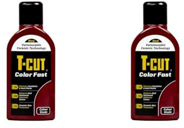 T-Cut 3 in 1 Color Fast Paintwork Restorer Car Polish, Dark Red, 500 ml (Pack of 2)