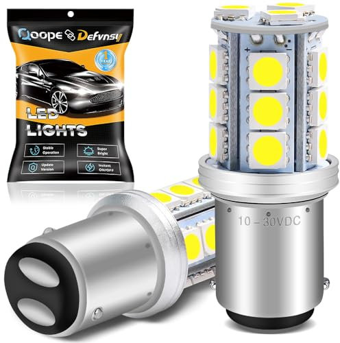 Defvnsy BA15D 1142 Bombilla LED, 6000K Blanco Super Brillante Bombillas de Doble Contacto, 12V DC Bombilla de Interior para Iluminación de Caravanas, Iluminación de Jardines, Iluminación de Barcos