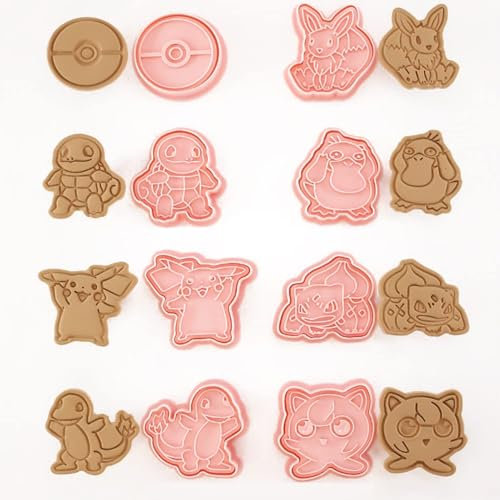 Ausstechformen Kinder 8 Stück Keksausstecher Karikatur Ausstecher, 3D Ausstecher Set Cartoon Cookie Cutter Fondant Ausstechformen, Cookie Backen Form,Kinder Backen Küche Zubehör