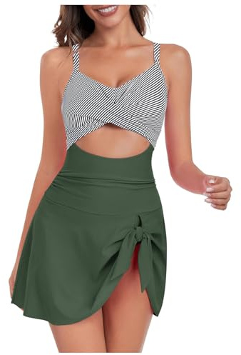 Generisch Sport Badeanzug Für Fraueneinteiliger Langarm Schwimmanzug Retro-schlankheitsrüschen Design Figurbetont Wet Look Mit Cups Monokini Vintage Push Bademode