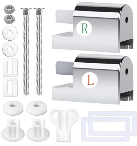 WC-Sitz-Scharniere 2 Stück Universal Wc Sitz Halterung Wc Sitz Befestigung Metall Scharniere Universal Halterung Absenkautomatik Befestigungsset für Feste Toilettensitzteile zu Installieren