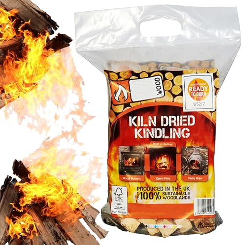 3 Bags Firewood Logs Kiln Dried Ready To Burn Easy To Light Log For Outdoor Open Fire Pits, Pizza Ovens, Wood & Log Burners
