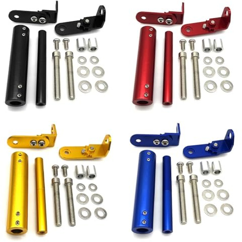 LatoYard 1 ensemble de support de voiture pour Honda à petite cylindrée pour moto tout-terrain, téléphone GPS, support de navigation rouge