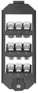 DIGITUS Bodentank-Halter - Für 9 Keystone-Module - OBO Bettermann, Ackermann Kompatibel - 45° Auslass - Metall - Schwarz