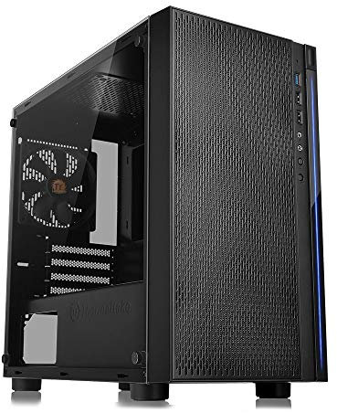 Thermaltake Versa H18 Tempered Glass Black Spcc Micro ATX Gaming Computer Case CA-1J4-00S1WN-01