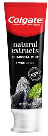 Colgate Natural Extracts Charcoal + White Toothpaste 12 x 75ml Multipack