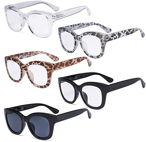 Eyekepper 5 Pack Übergroß Lesebrille - Retro Brille für Damen