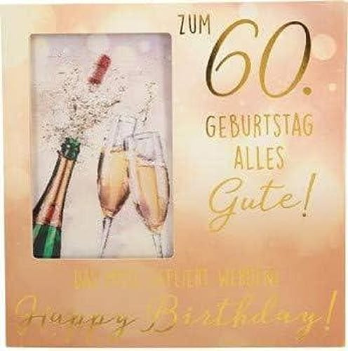 Depesche 11130-007 3D Klapp-Karte mit Musik und Licht, Glückwunsch-Karte zum 60. Geburtstag, ca. 15,5 x 15,5 cm groß, Geburtstags-Karte inkl. passendem Umschlag, innen und außen bedruckt