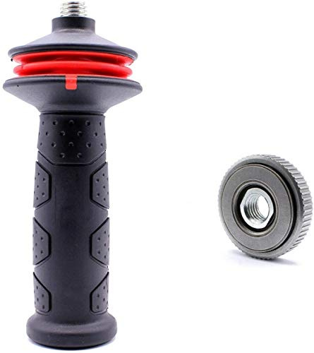 Poignée anti-vibration + écrou de serrage à serrage rapide avec filetage M14, par exemple pour Bosch, Metabo, Hilti ou Makita pour grandes meuleuses d'angle 180 mm, 230 mm