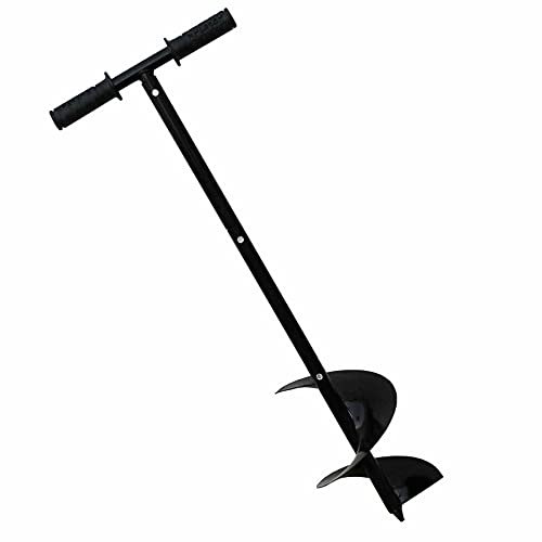 8 200mm Manual Fence Post Auger – Hand Drill for Digging Holes, Gardening, Planting Flowers & Bulbs, Umbrella Posts, Ice, and Fertilizer Mixing
