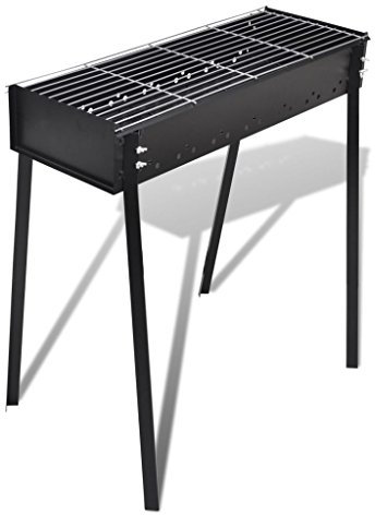 MOONAIRY BBQ Grill Säulengrill Standgrill Kohlegrill Barbequeern, Kohlegrill, BBQ Grill, Griller, Smoker Grill, Grillwagen, Holzgrill, Grills & Smoker, Quadratisch